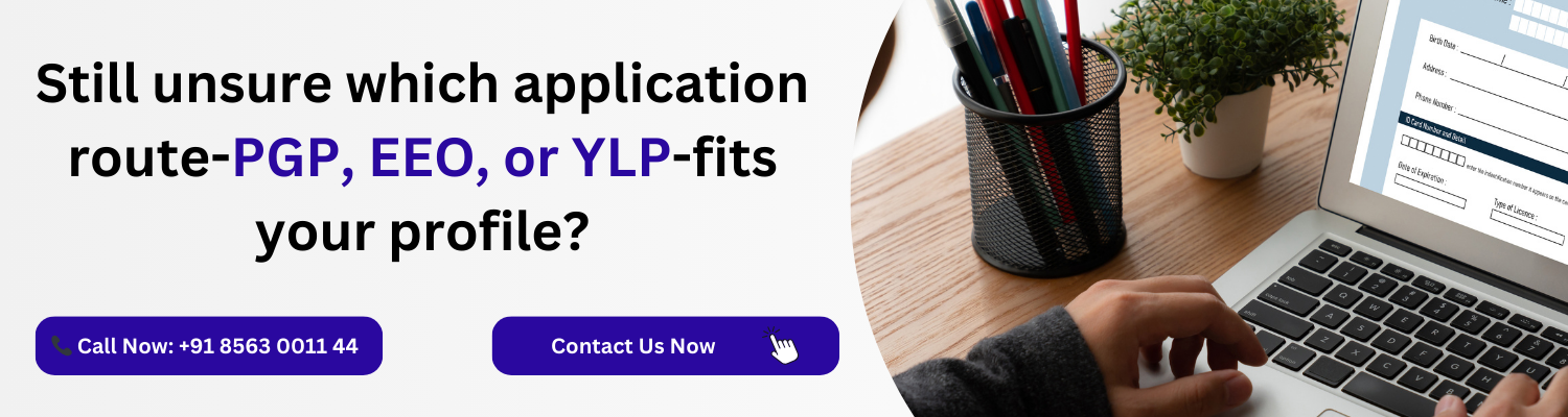 Still unsure which application route-PGP, EEO, or YLP-fits your profile?