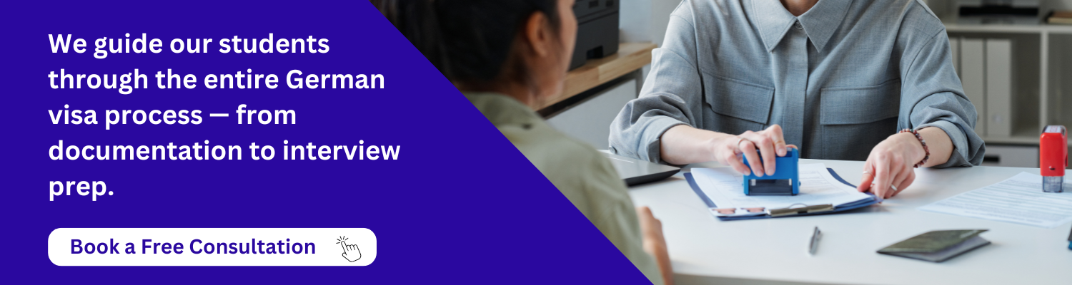 We guide our students through the entire German visa process — from documentation to interview prep.