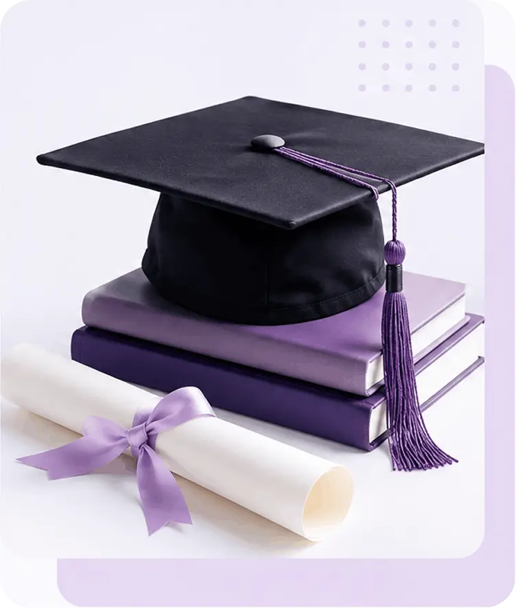 books and cap
